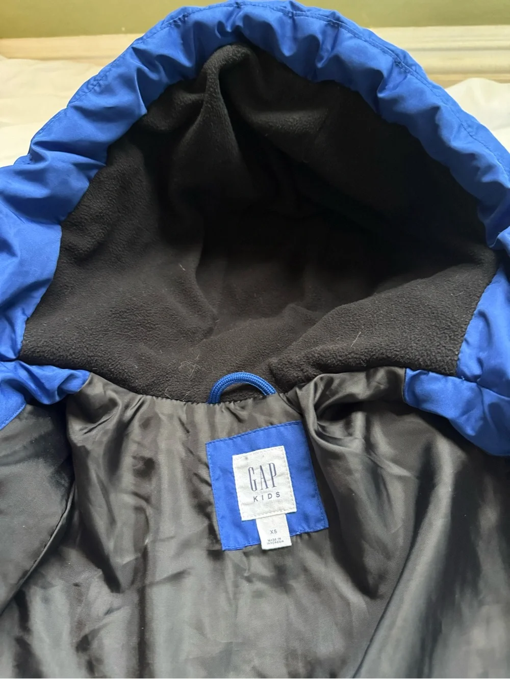 GAP Royal Blue Hooded Puffer Jacket